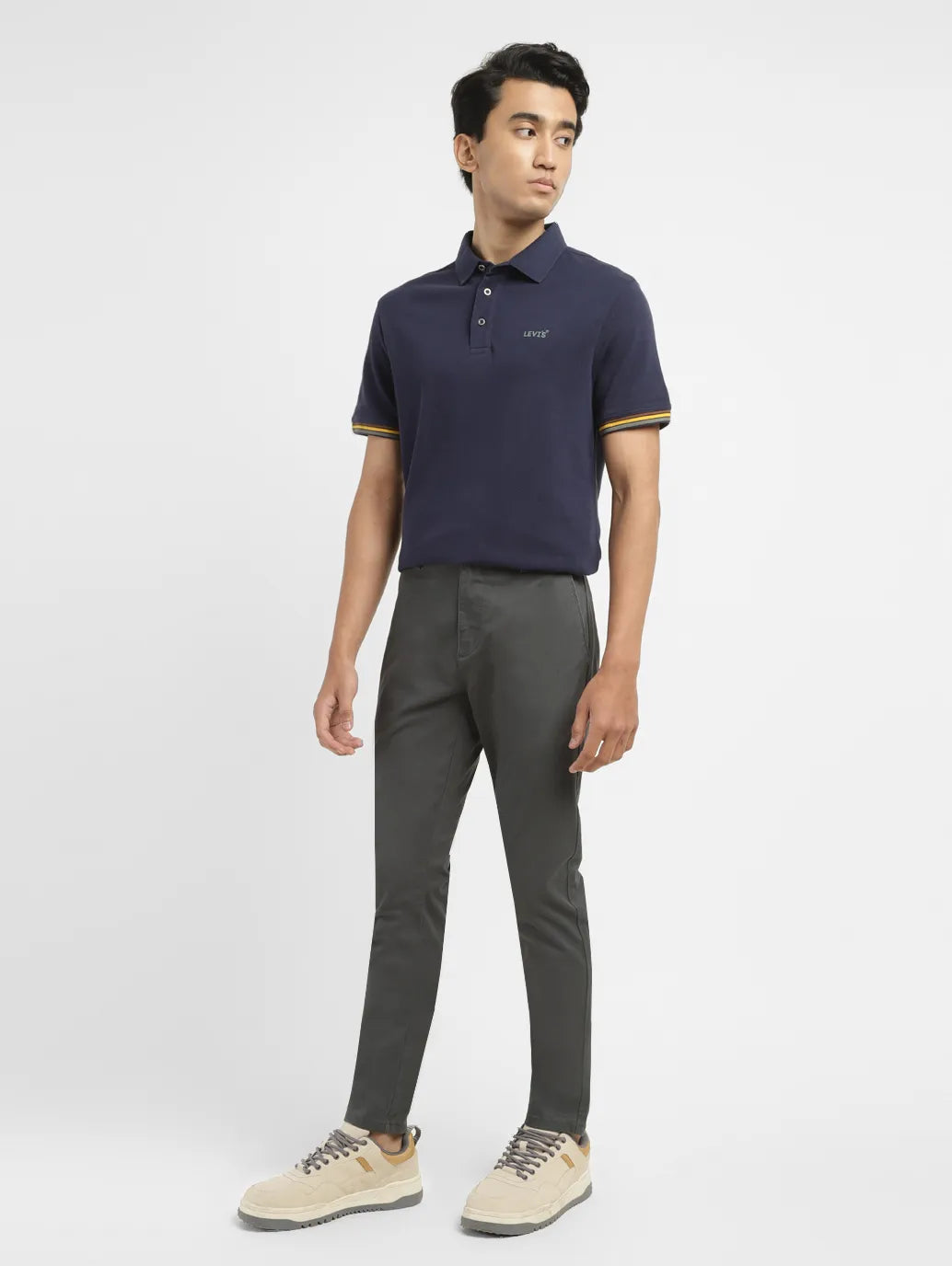 Men's 512 Grey Slim Tapered Fit Chinos - 915f4809-9ff9-4a0e-9bbd-c9c2d973cffd View