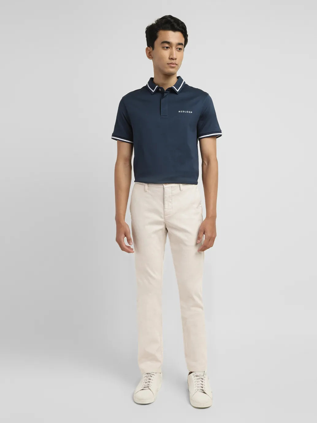 Men's Redloop Regular Fit Cream Chinos - c5444743-3b1a-411c-9fbf-5856a6fc3dd6 View