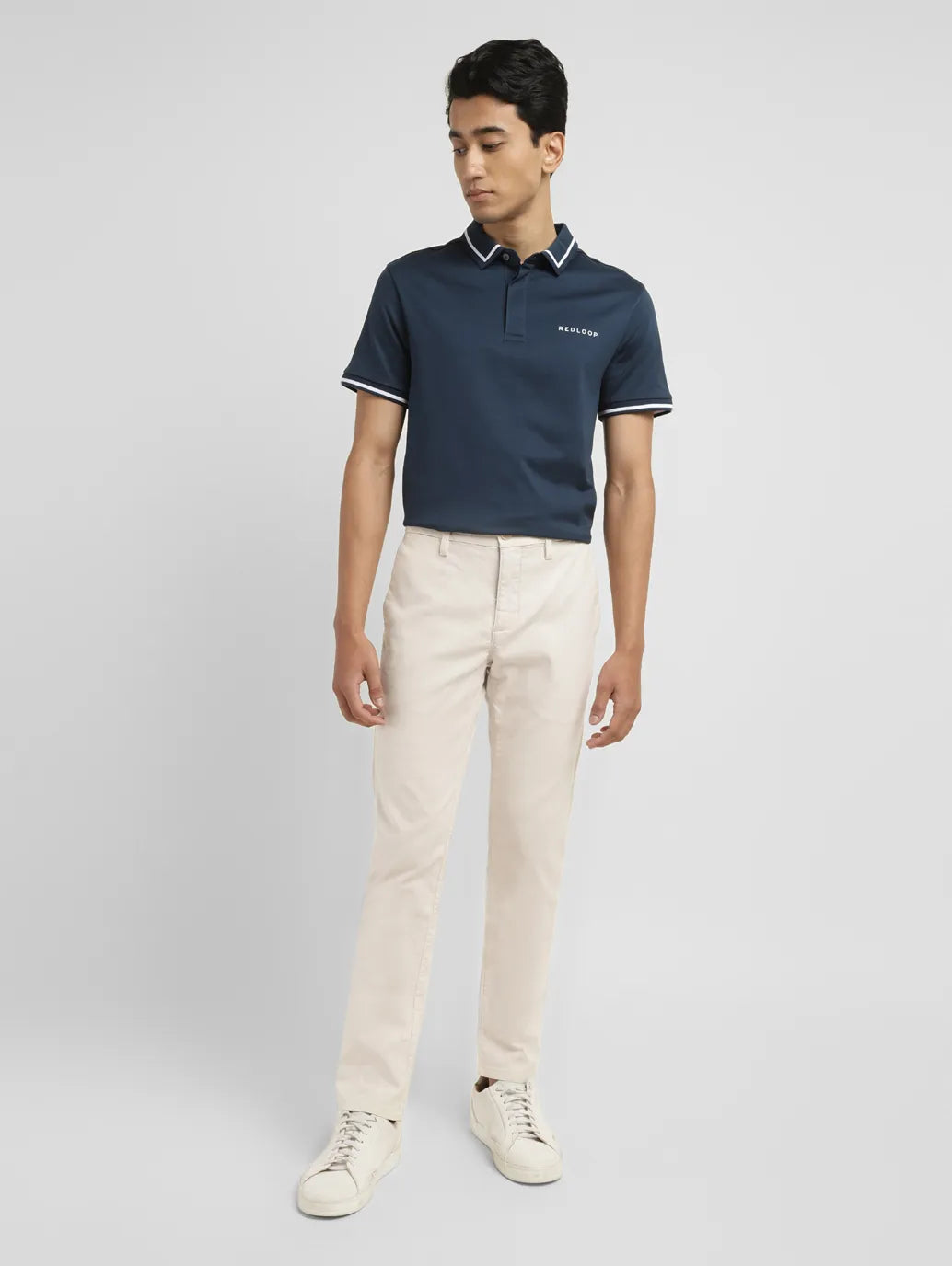 Men's Redloop Regular Fit Cream Chinos - 1b41bc37-b13e-4d39-a47b-e42c65d7a51e View