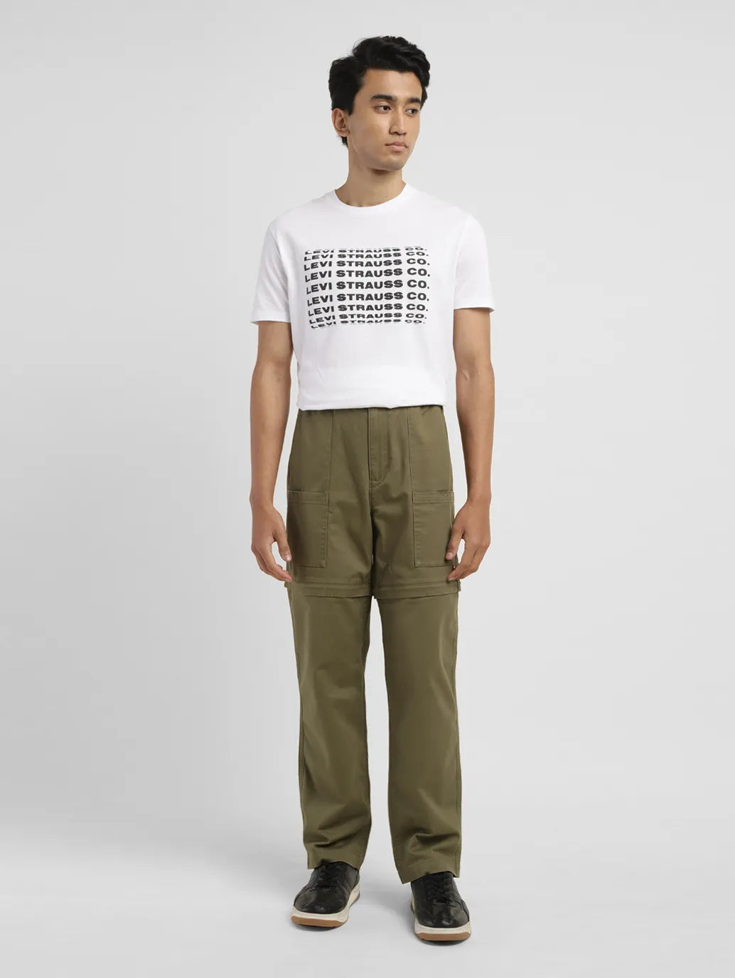 Men's Green Loose Fit Trousers