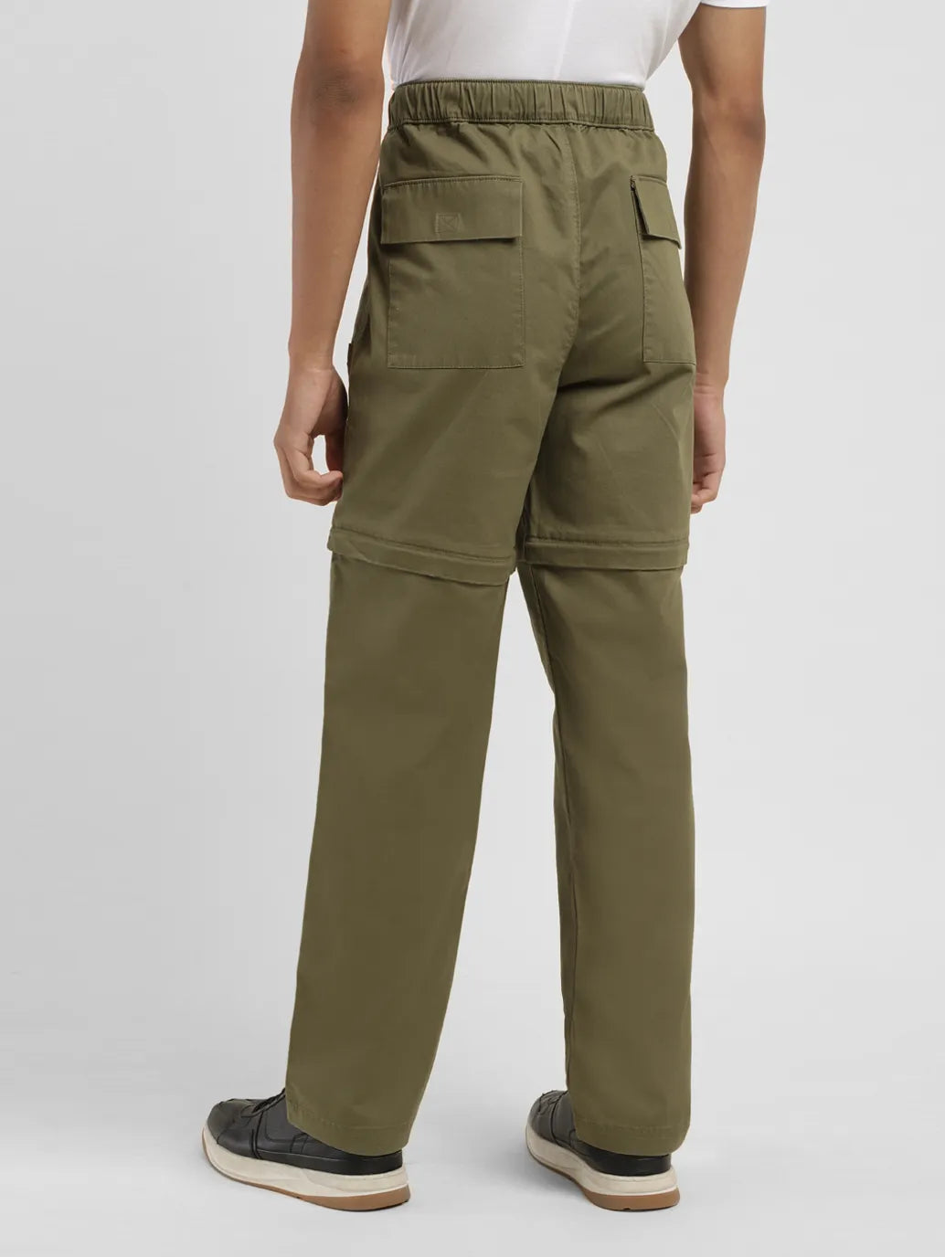 Men's Green Loose Fit Cargos - 994b1a06-bcda-4927-a579-967986ced5e0 View