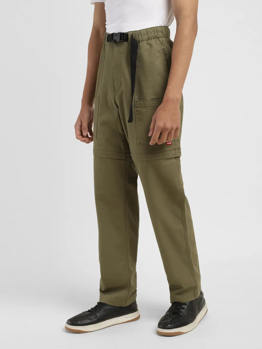 Men's Green Loose Fit Cargos - 796b2746-ee70-488c-b688-8ec01f4f4781 View