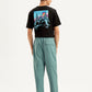 Men's Blue Cargo Fit Trousers - Back View