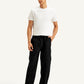 Men's Black Cargo Fit Trousers - Front View