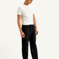 Men's Black Cargo Fit Trousers - Side View