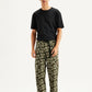 Men's Olive Regular Fit Cargo Trousers - Front View