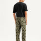 Men's Olive Regular Fit Cargo Trousers - Back View