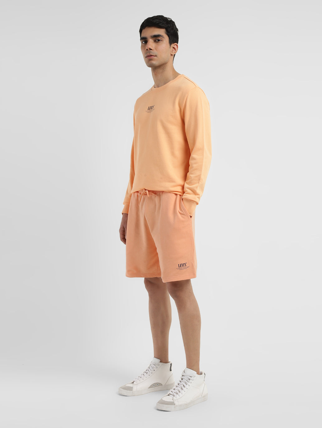 Men's Peach Regular Fit Shorts