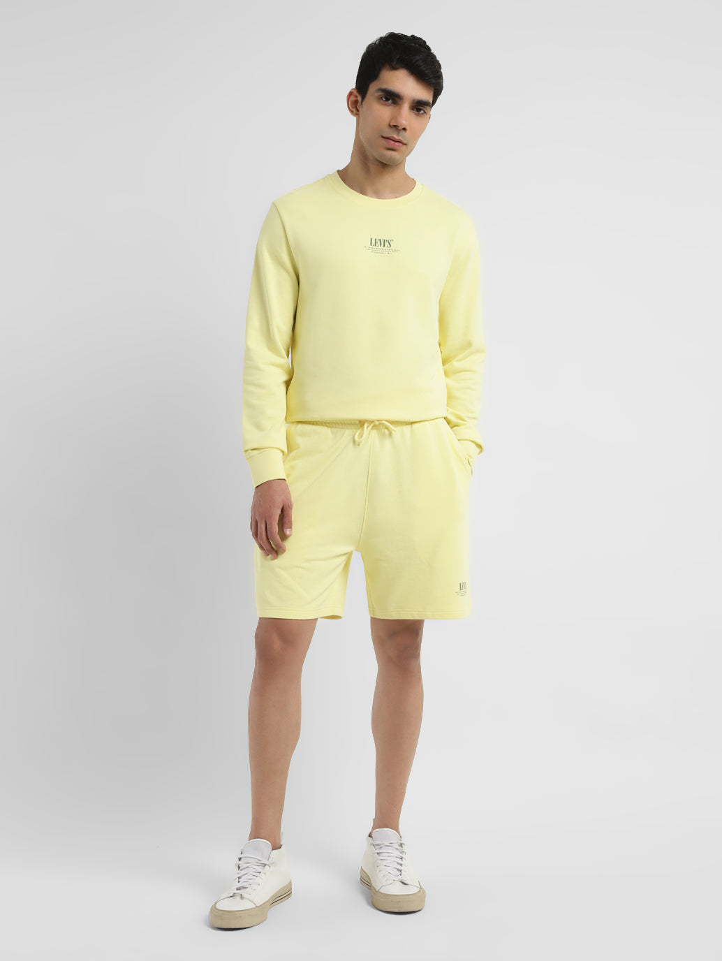 Men's Yellow Regular Fit Shorts