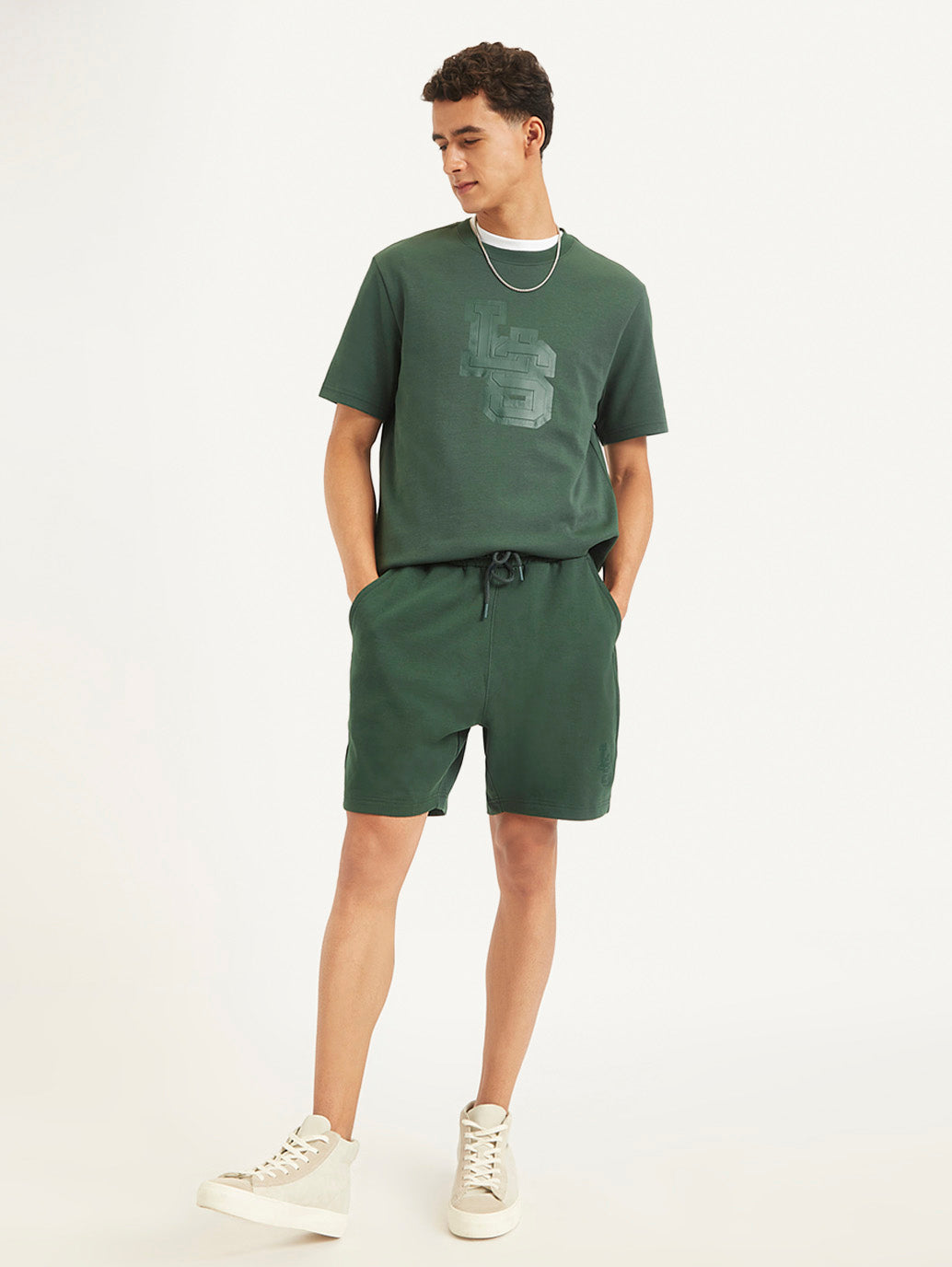 Men's Green Regular Fit Shorts - 8712c5dc-3e99-42f0-80c4-94ebd726c307 View