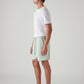 Men's Light Green Regular Fit Mid Rise Shorts - Side View
