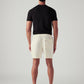 Men's Off White Regular Fit Mid Rise Shorts - Back View