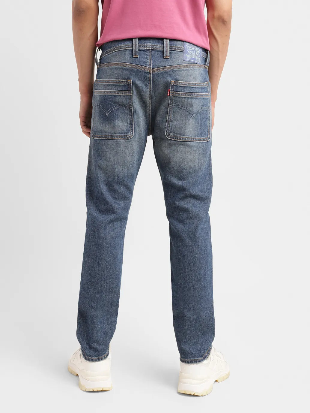 Men's 513 Blue Slim Straight Fit Mid Rise Jeans - b9b2c0b5-a702-4cd0-9118-6a343ab1886e View