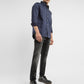 Men's Redloop 512 Grey Slim Tapered Fit Mid Rise Jeans - StyleShot View