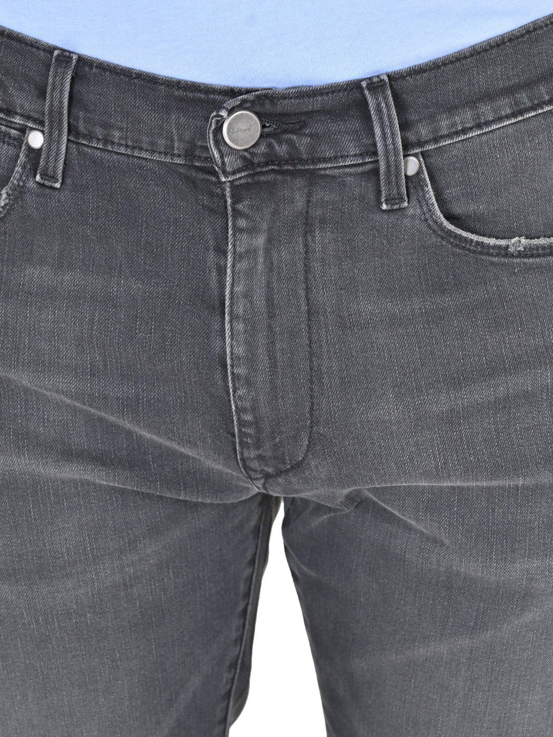 Men's Redloop 513 Grey Slim Straight Fit Mid Rise Jeans - 5 View