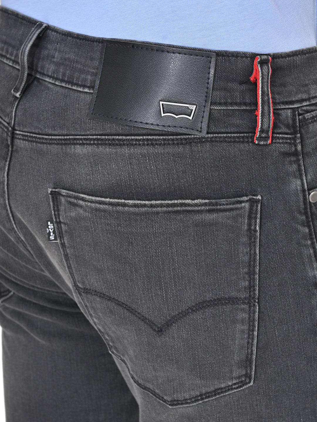 Men's Redloop 513 Grey Slim Straight Fit Mid Rise Jeans - 7 View