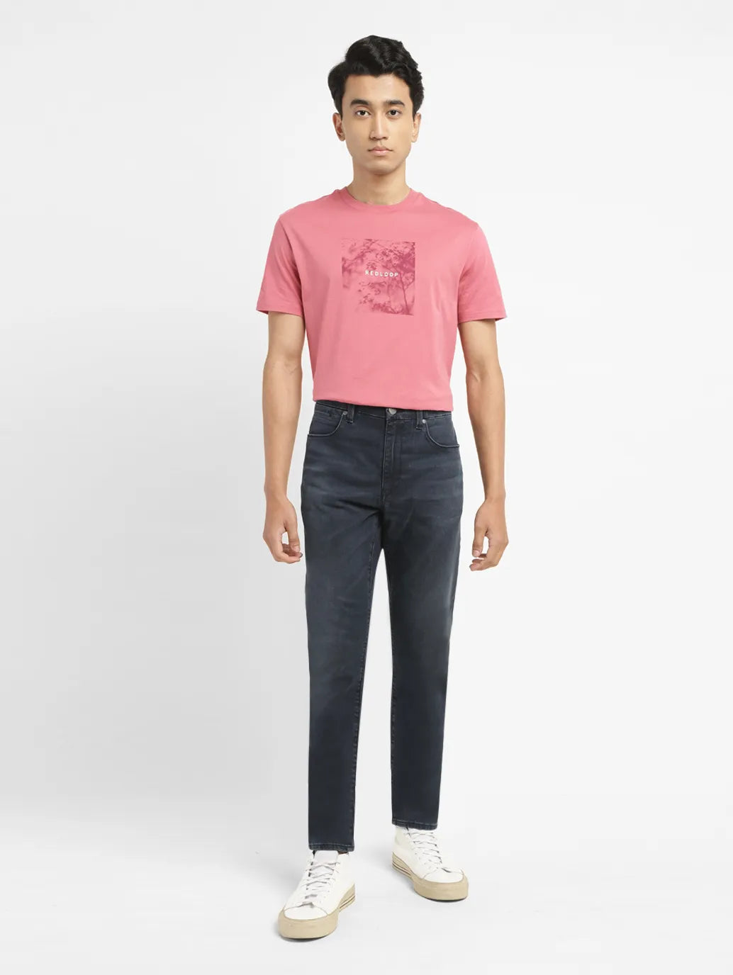 Men's Redloop 512 Blue Slim Tapered Fit Mid Rise Jeans - 8d9cf328-1e40-4d91-83d9-e1efcdd5799c View