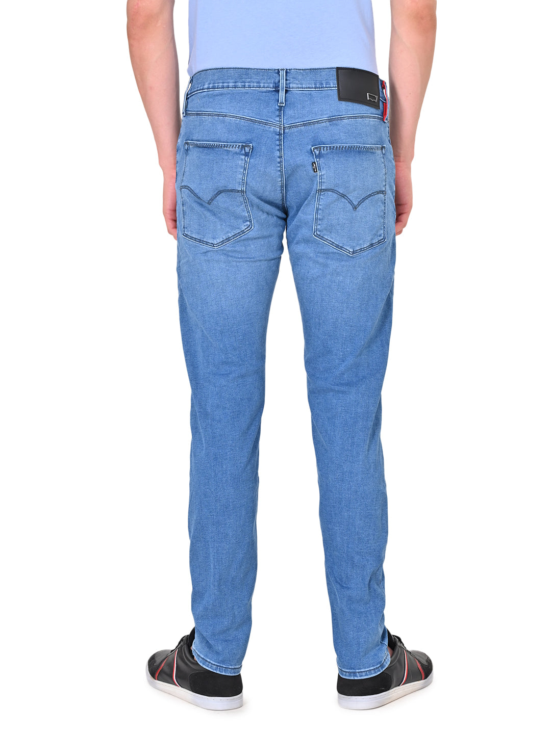 Men's Redloop 512 Blue Slim Tapered Fit Mid Rise Jeans - 3 View