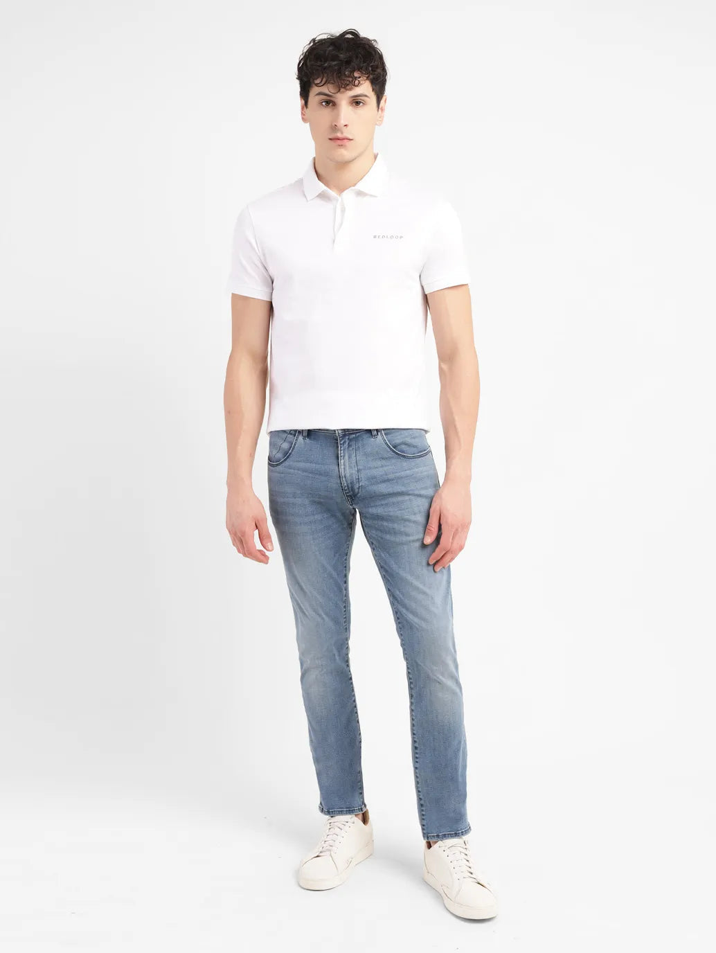 Men's 65504 Blue Skinny Fit Mid Rise Jeans - ae8919ee-3de3-46cc-9683-ea86a2c2e49c View