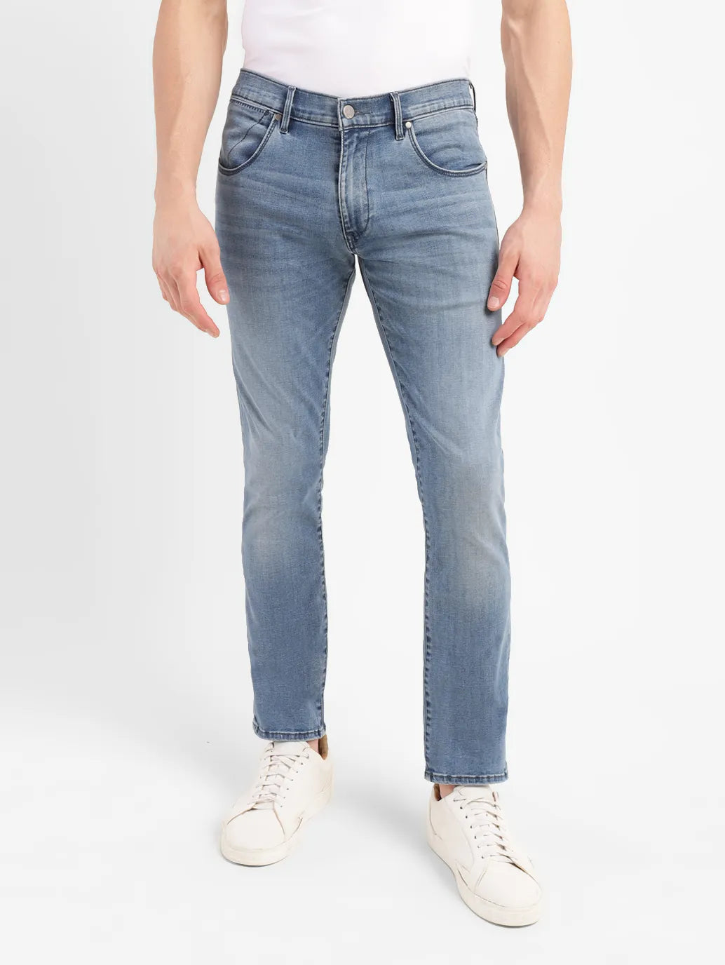 Men's 65504 Blue Skinny Fit Mid Rise Jeans - 405e05f9-710a-42d9-a9f3-2959e5458c47 View