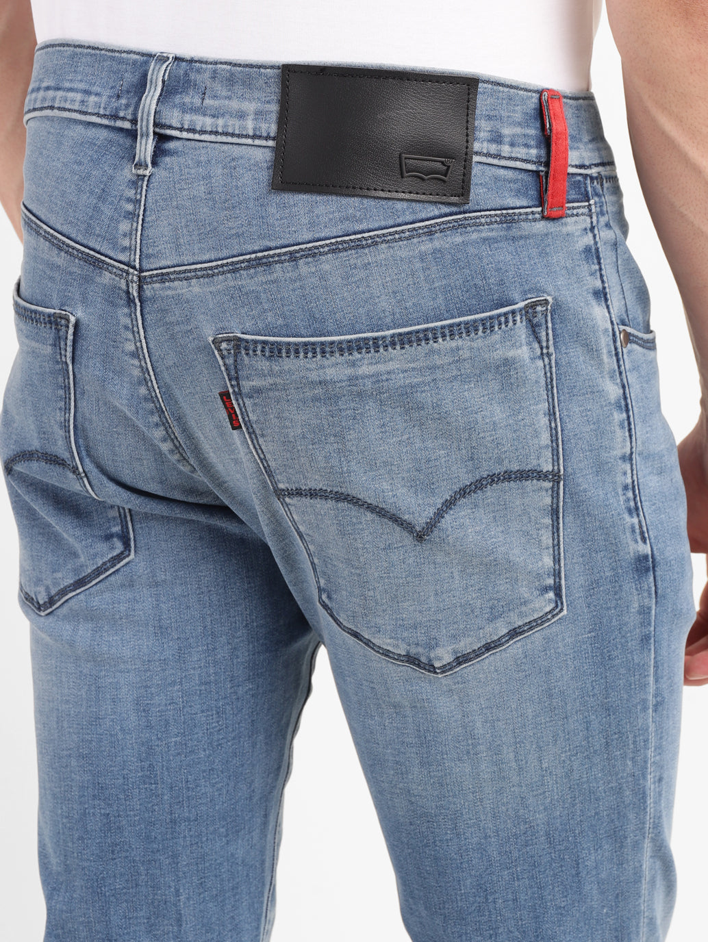 Men's 65504 Blue Skinny Fit Mid Rise Jeans - 3c6fb835-4118-4a74-8319-46c714e3eb1e View