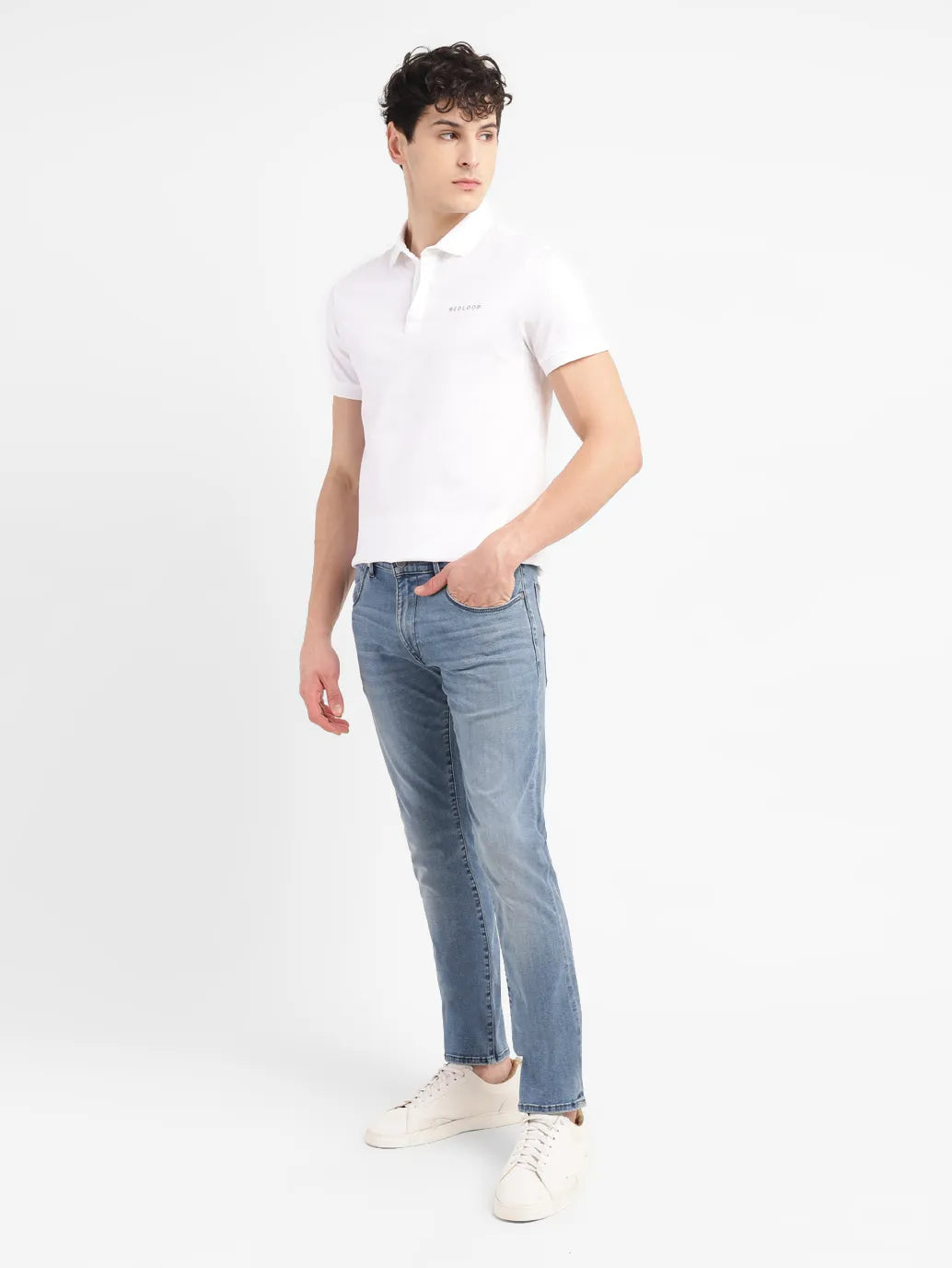 Men's 65504 Blue Skinny Fit Mid Rise Jeans - 6a4f25ec-4c67-4e38-9aa2-2b00b3723bad View