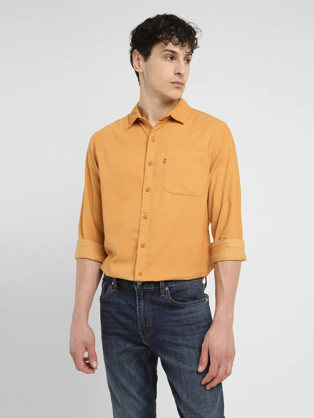 Men's Solid Slim Fit Corduroy Shirt - 69400734-90cd-4341-9a24-b1fc0c0b496e View