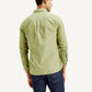 Men's Solid Slim Fit Corduroy Shirt - Back View