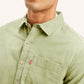 Men's Solid Slim Fit Corduroy Shirt - Detail View