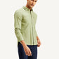 Men's Solid Slim Fit Corduroy Shirt - Side View