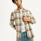 Men's Checkered Multi Color Slim Fit Shirt - Elevated View