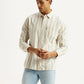 Men's Striped Multicolor Slim Fit Corduroy Shirt - Styleshot View