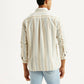 Men's Striped Multicolor Slim Fit Corduroy Shirt - Back View