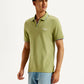 Men's Solid Slim Fit Polo T-shirt - Side View