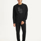 Men's Brand Logo Black Crew Neck Sweatshirt - 5ebd2560-3432-42d8-b043-f736f71a34be View