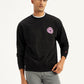 Men's Graphic Print Relaxed Fit Sweatshirt - Front View