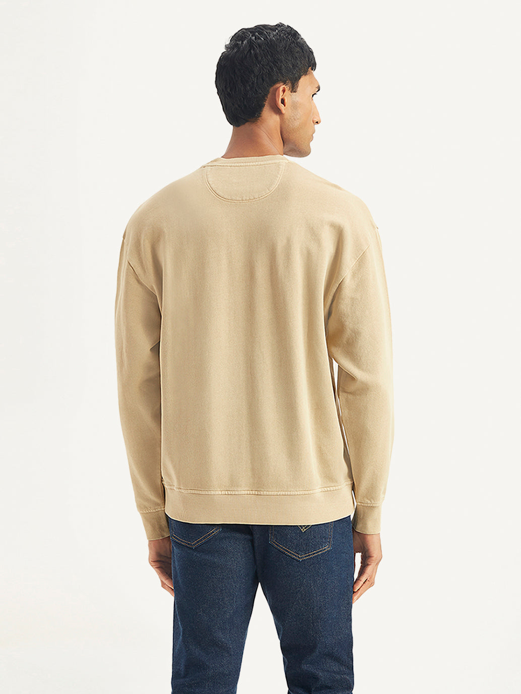 Men's Graphic Print Relaxed Fit Sweatshirt - Back View