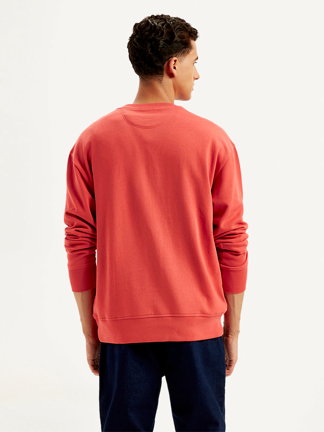 Men's Graphic Print Regular Fit Sweatshirt - Back View