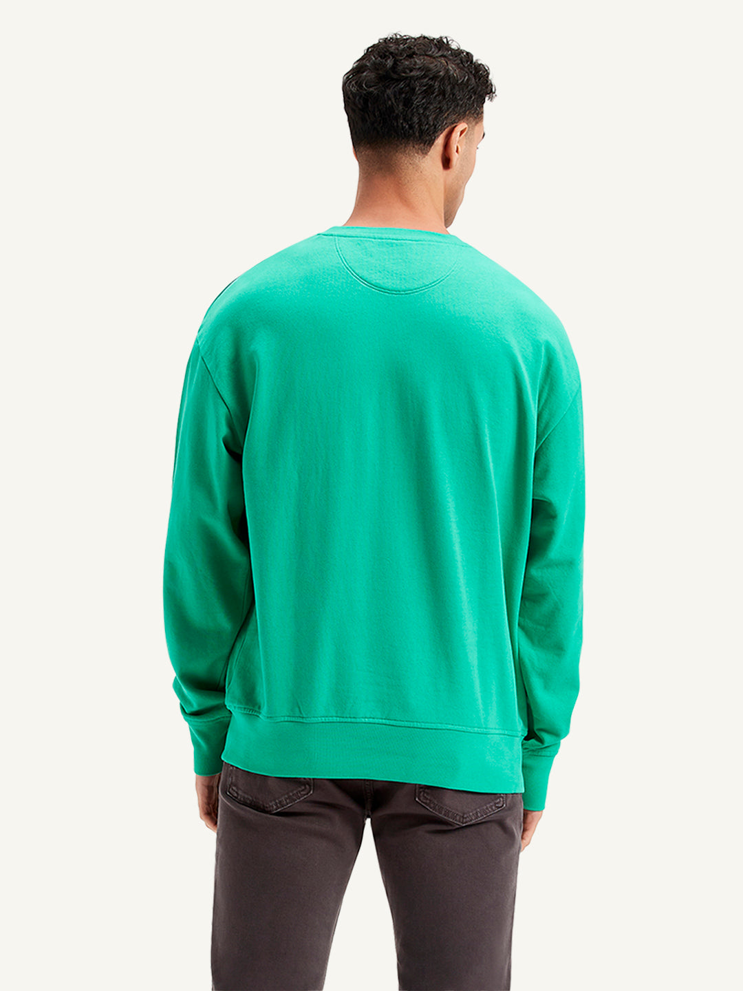 Men's Graphic Print Regular Fit Sweatshirt - Back View
