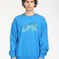 Men's Solid Dark Blue Crew Neck Sweatshirt - Front View