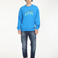 Men's Solid Dark Blue Crew Neck Sweatshirt - 6 View