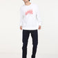Men's Solid White Crew Neck Sweatshirt - 6 View