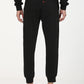 Men's Black Regular Fit Joggers - Back View
