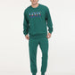 Men's Solid Green Crew Neck Sweatshirt - 6 View