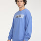 Men's Solid Blue Crew Neck Sweatshirt - RightSide View