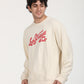 Men's Solid Beige Crew Neck Sweatshirt - RightSide View