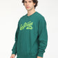 Men's Solid Green Crew Neck Sweatshirt - RightSide View