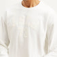 Men's Typography White Crew Neck Sweatshirt - 1cfe8076-a635-4a17-a2db-b66ec8e2b431 View