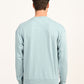 Men's Brand Logo Light Blue Crew Neck Sweatshirt - back View