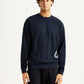 Men's Graphic Print Navy Crew Neck Sweatshirt - Front View